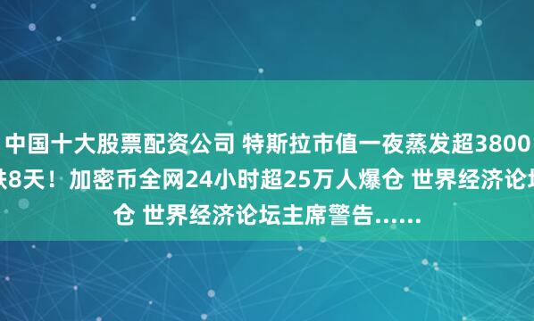 中国十大股票配资公司 特斯拉市值一夜蒸发超3800亿元！微软连跌8天！加密币全网24小时超25万人爆仓 世界经济论坛主席警告......