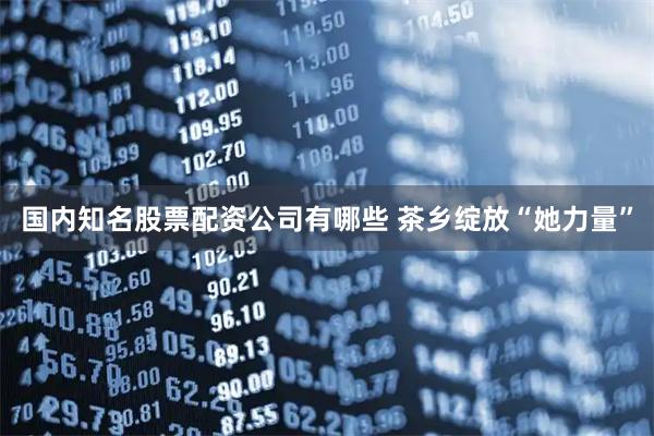 国内知名股票配资公司有哪些 茶乡绽放“她力量”